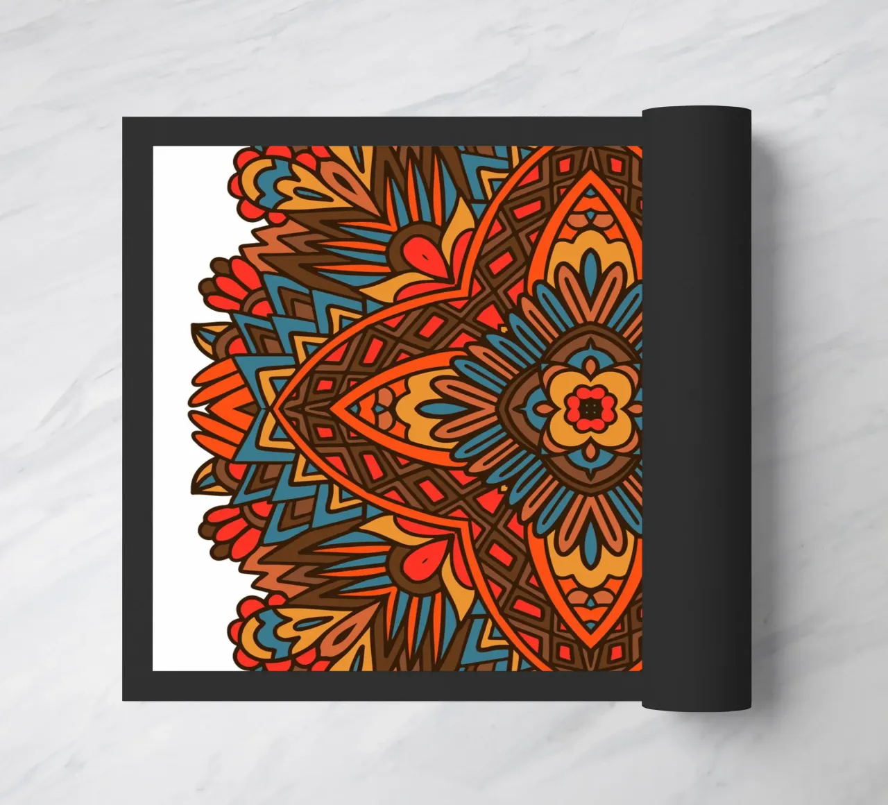 Mandala colorato e intricato zerbino da Spiritual Touch