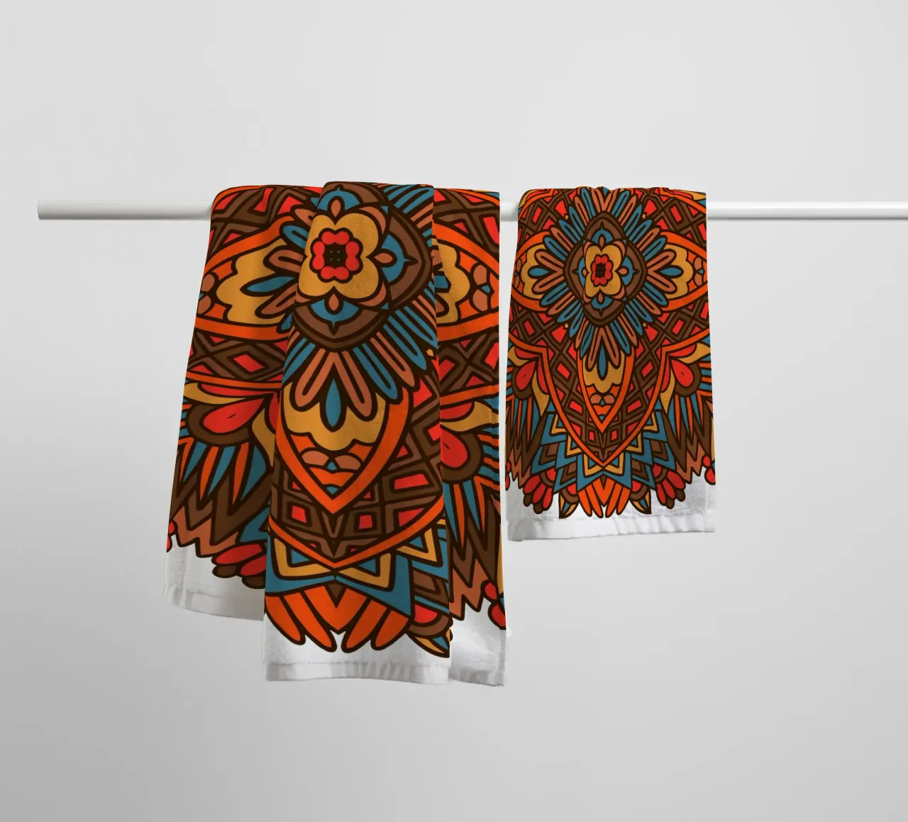 Mandala colorato e intricato asciugamano da bagno da Spiritual Touch
