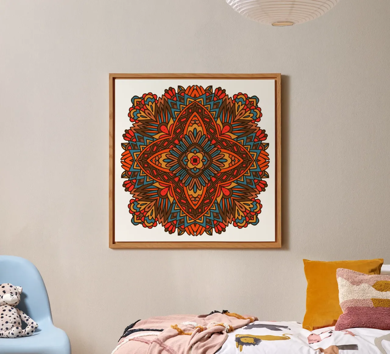 Mandala colorato e intricato alluminio dibond da Spiritual Touch