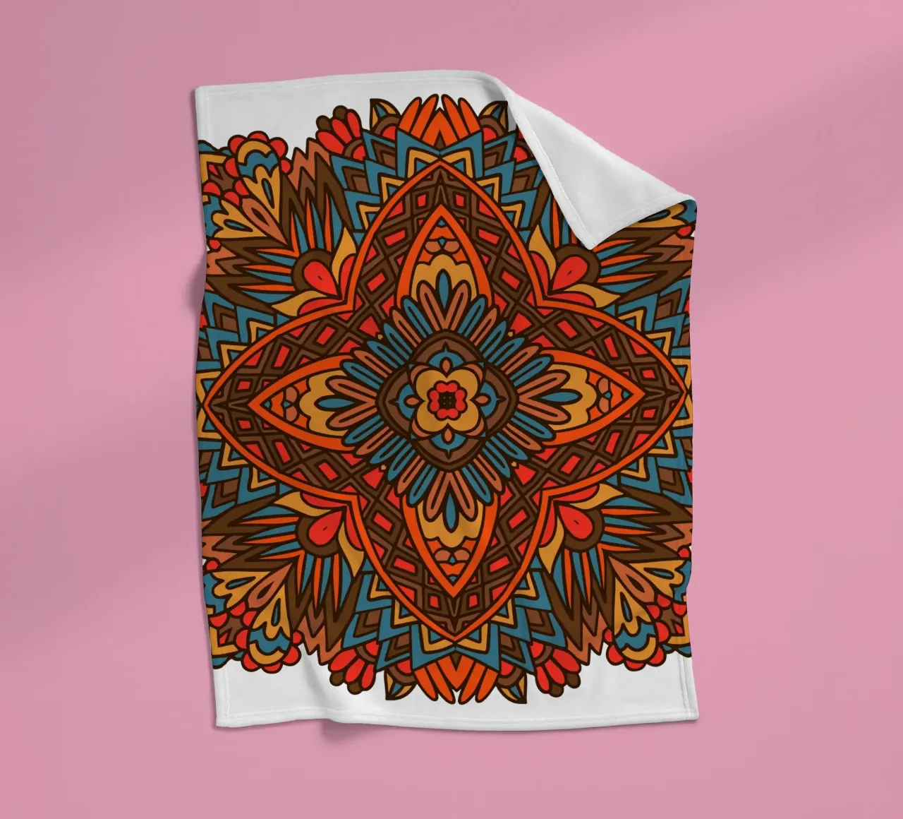 Mandala colorato e intricato coperta in pile da Spiritual Touch