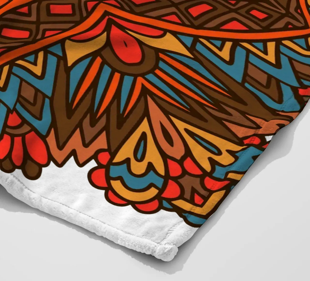 Mandala colorato e intricato coperta in pile da Spiritual Touch