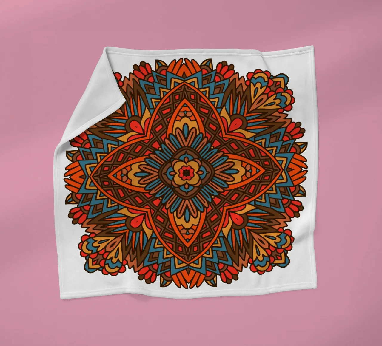 Mandala colorato e intricato coperta in pile da Spiritual Touch