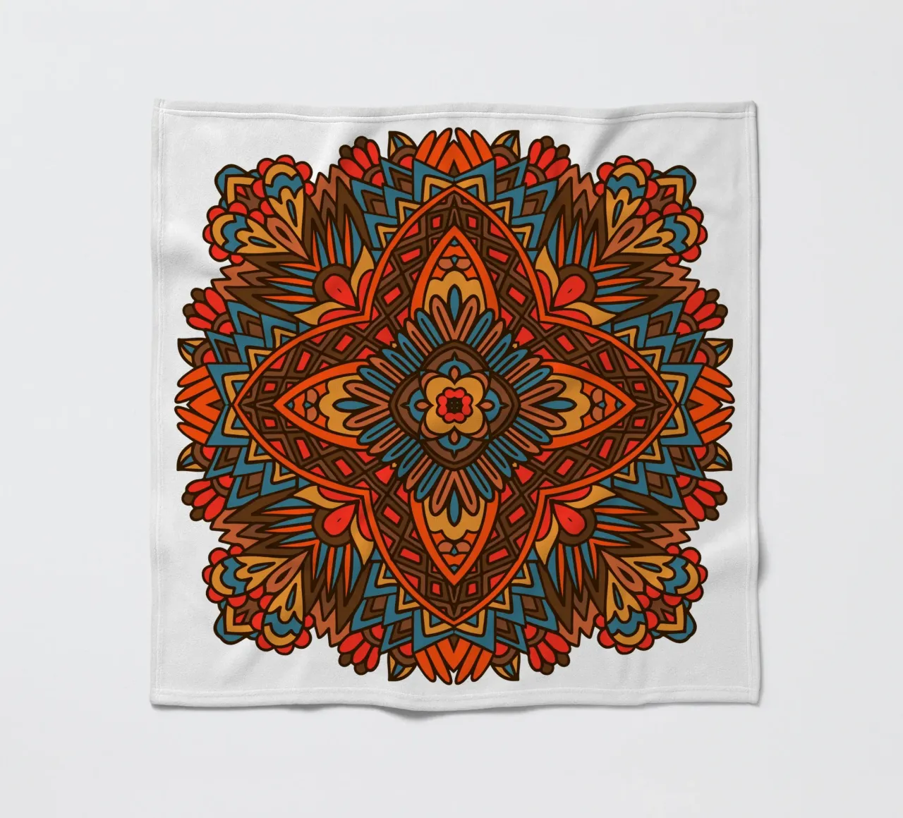Mandala colorato e intricato coperta in pile da Spiritual Touch