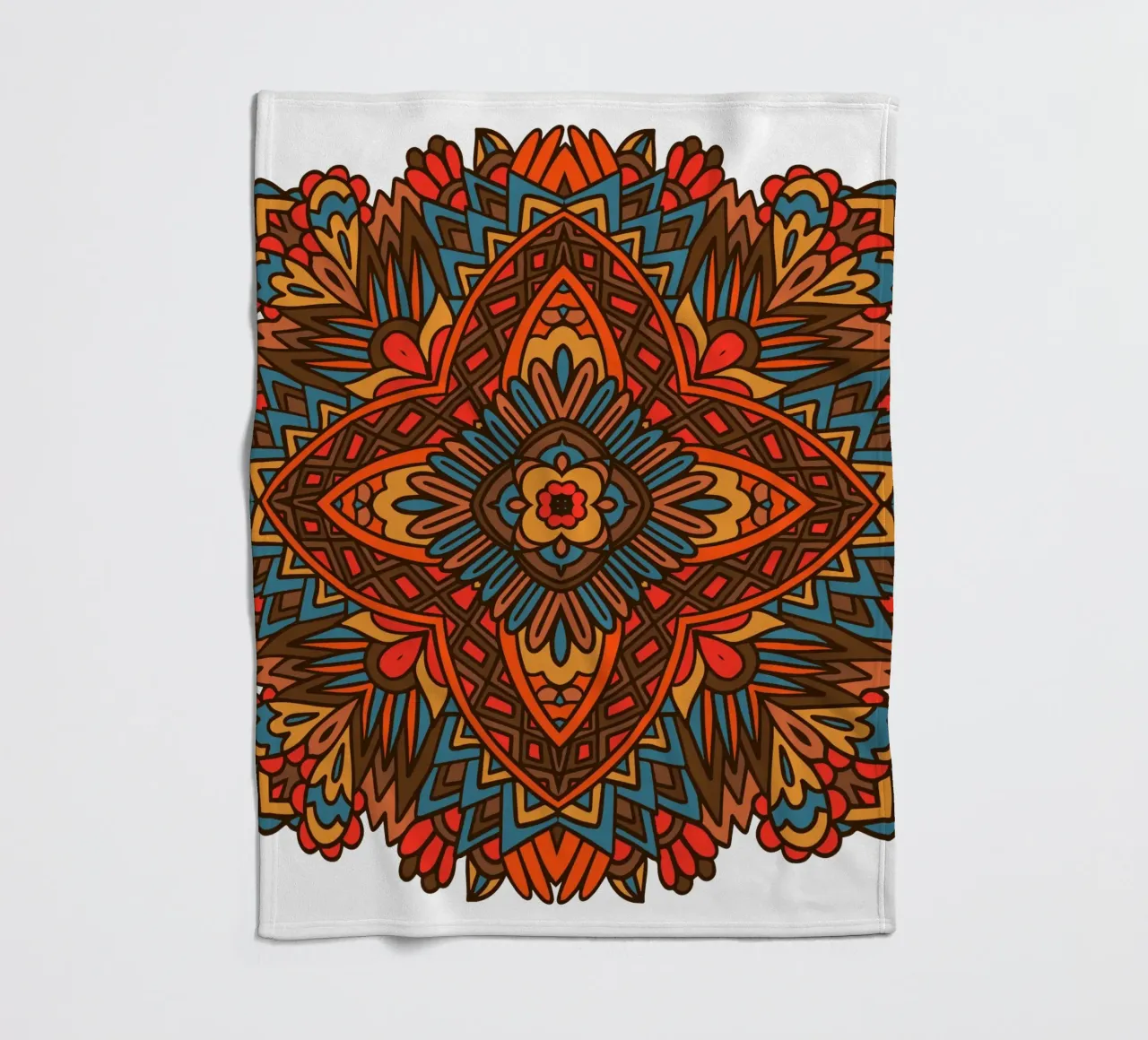 Mandala colorato e intricato coperta in pile da Spiritual Touch