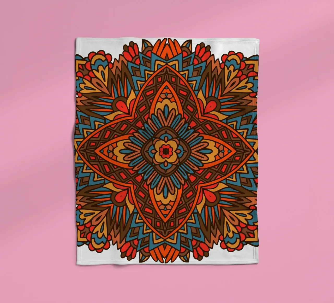 Mandala colorato e intricato coperta in pile da Spiritual Touch