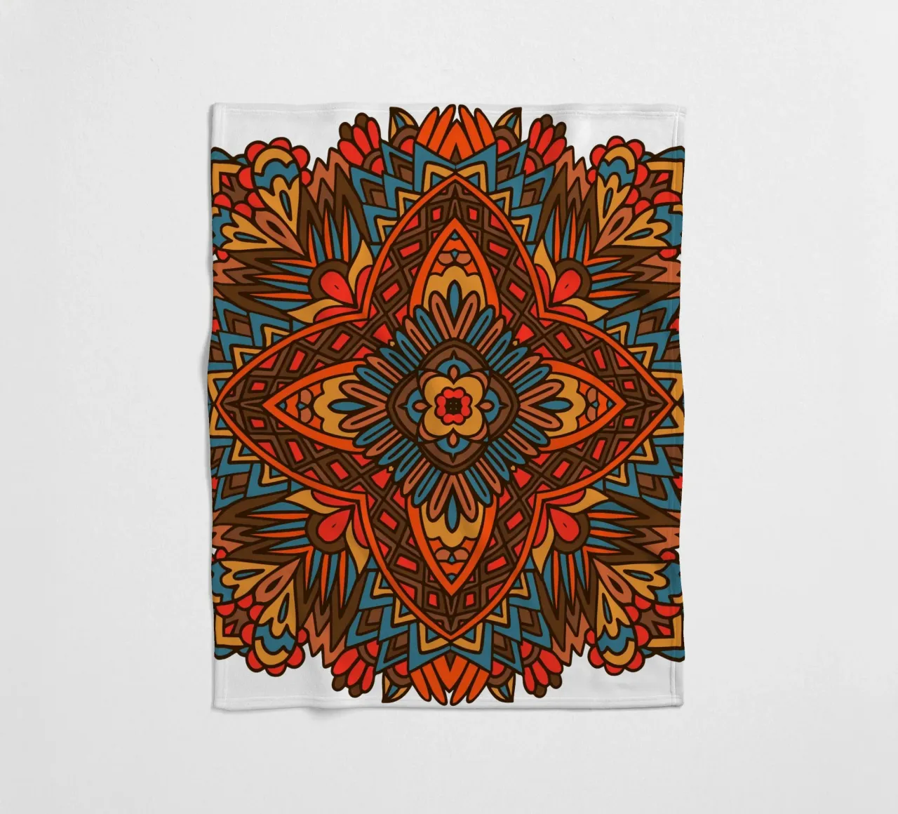 Mandala colorato e intricato coperta in pile da Spiritual Touch