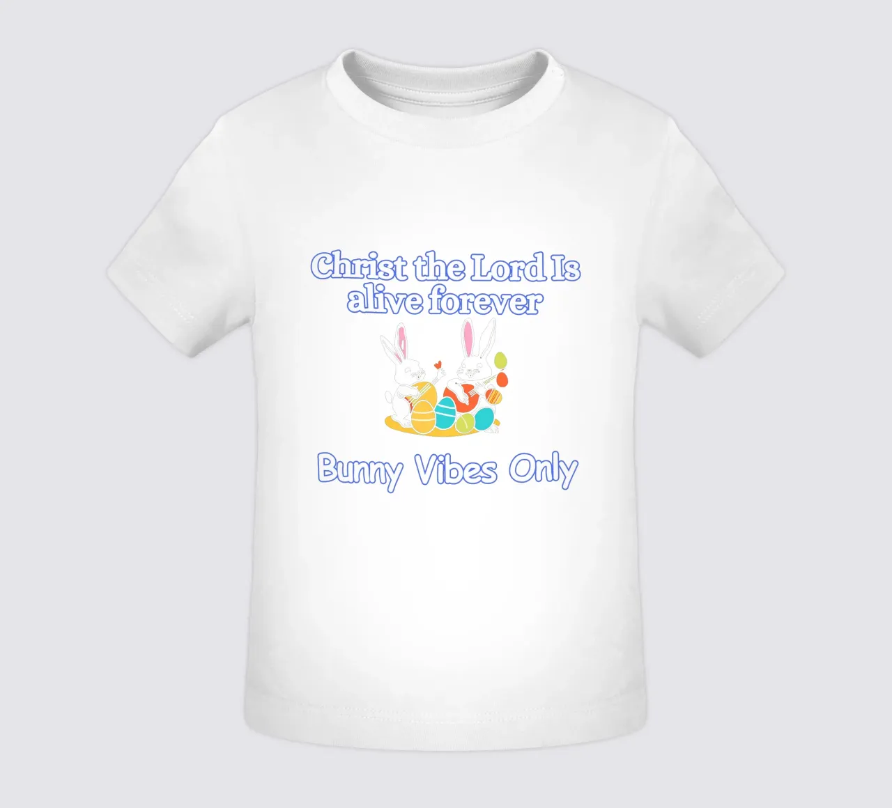 Christ the Lord is Alive Bunny Vibes Only Forever camiseta de bebé de Lionandlamb