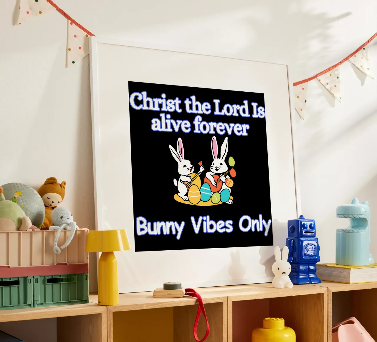 Cristo Signore è vivo Solo vibrazioni conigliose per sempre poster da Lionandlamb