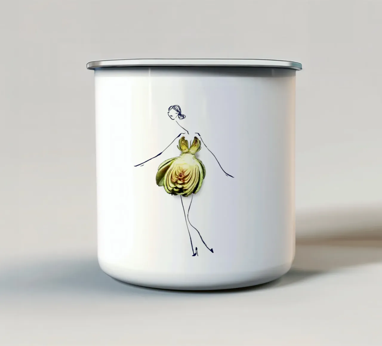 Artichoke Heart tazza in smalto da Gretchen Roehrs