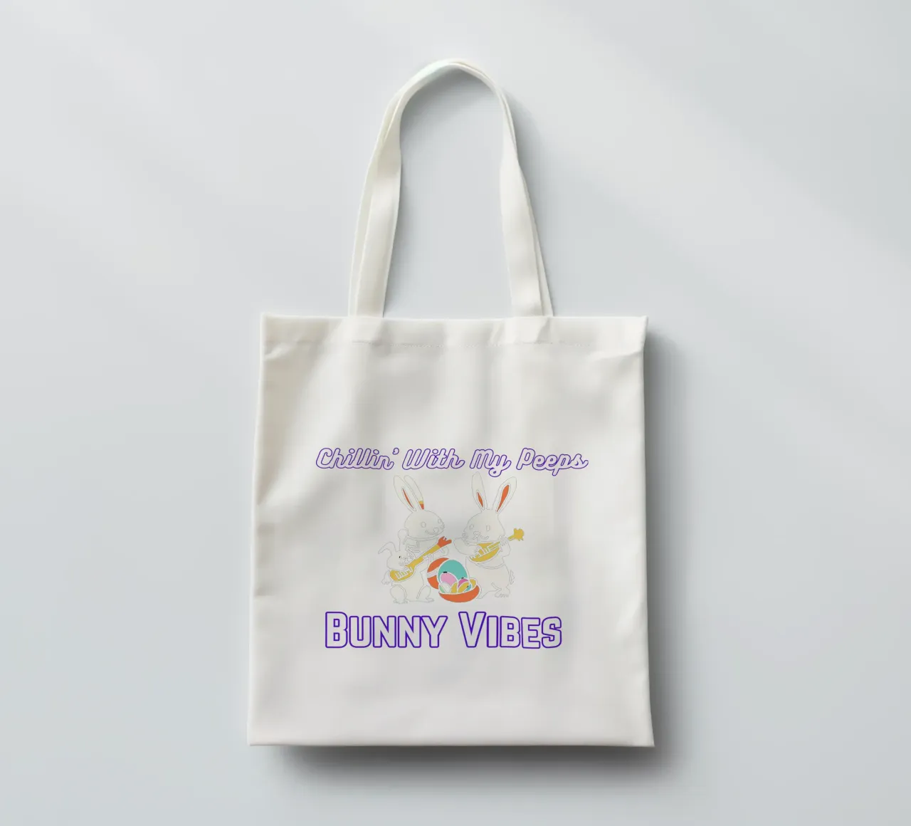 Chillin' with My Peeps Hop into Bunny Vibes All Day tote bag de Lionandlamb