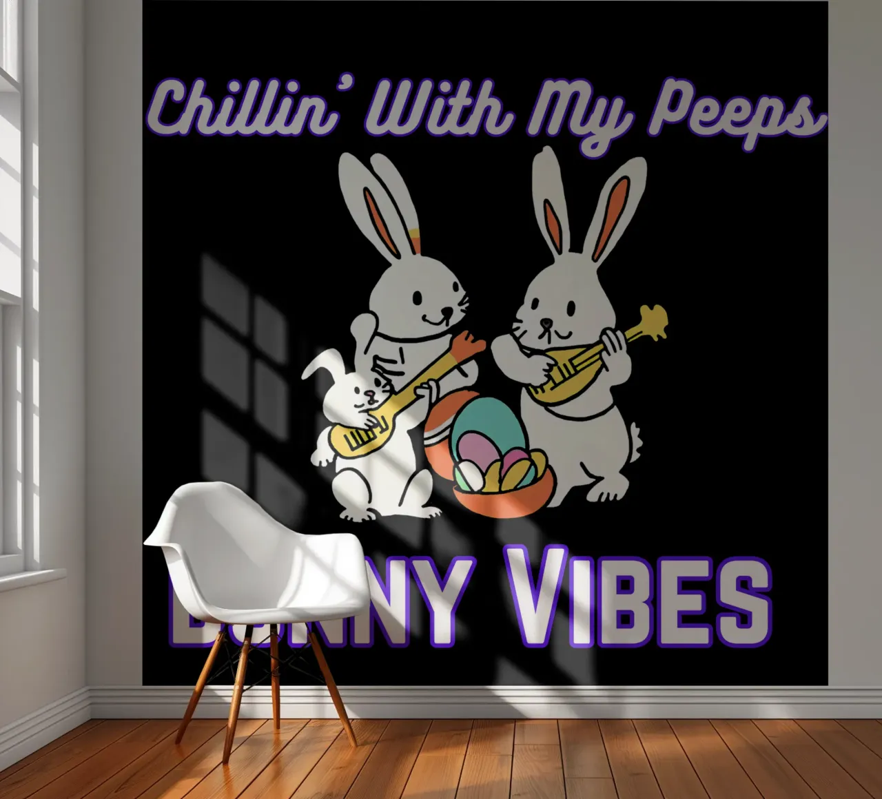 Chillin' with My Peeps Hop into Bunny Vibes All Day papel para pared de Lionandlamb