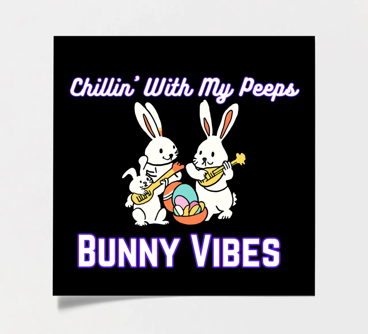Chillin' with My Peeps Hop into Bunny Vibes All Day pack de pegatina de Lionandlamb