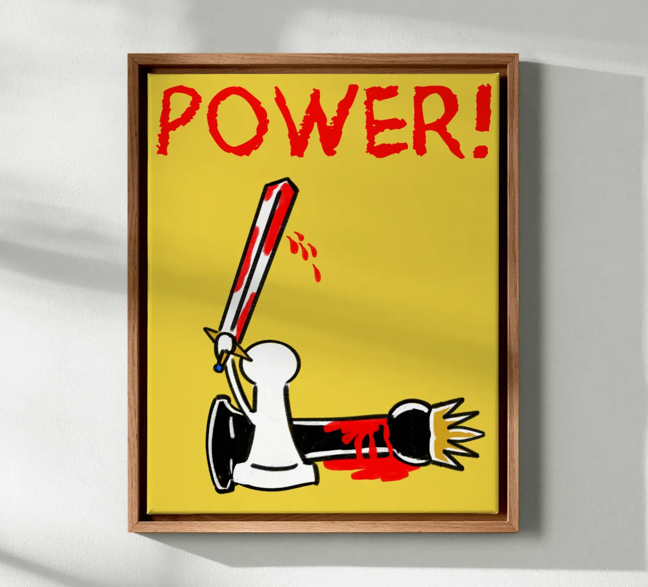 Schaken Doder Pion Duistere Humor Sarcastisch Ontwerp canvas met Baklijst van sillyindustries