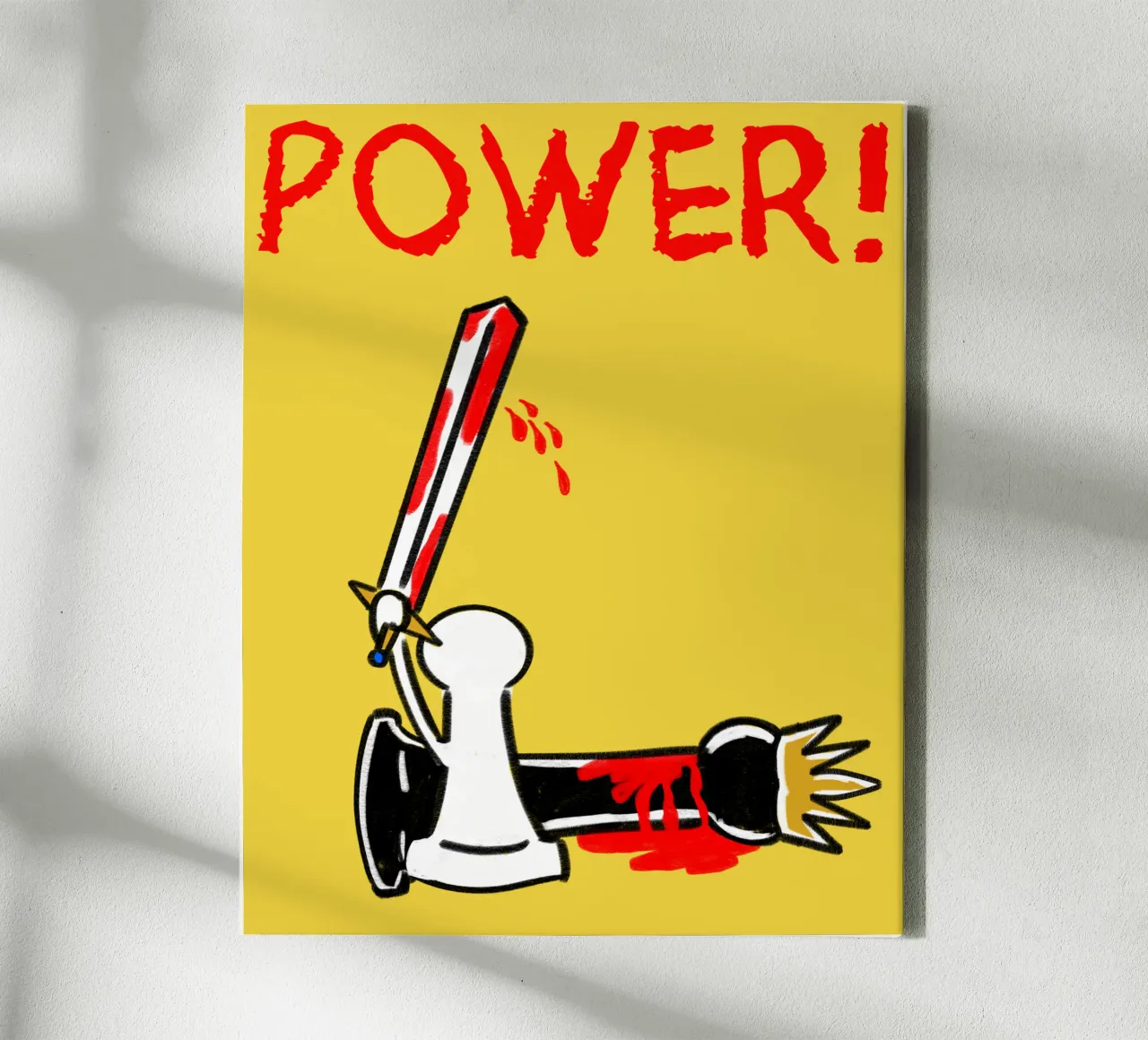Schaken Doder Pion Duistere Humor Sarcastisch Ontwerp canvas met Baklijst van sillyindustries