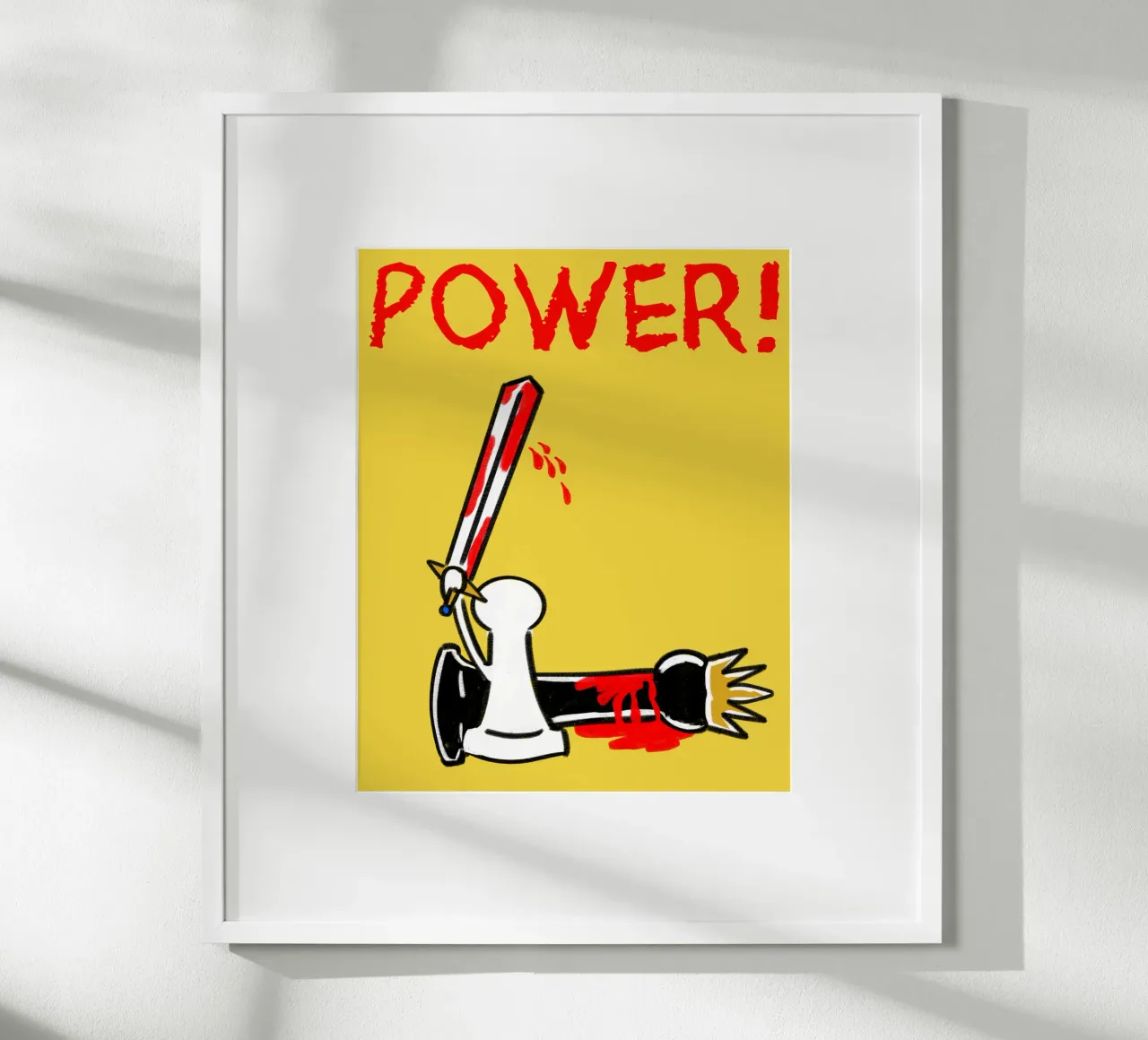 Schaken Doder Pion Duistere Humor Sarcastisch Ontwerp poster met kunststof frame van sillyindustries