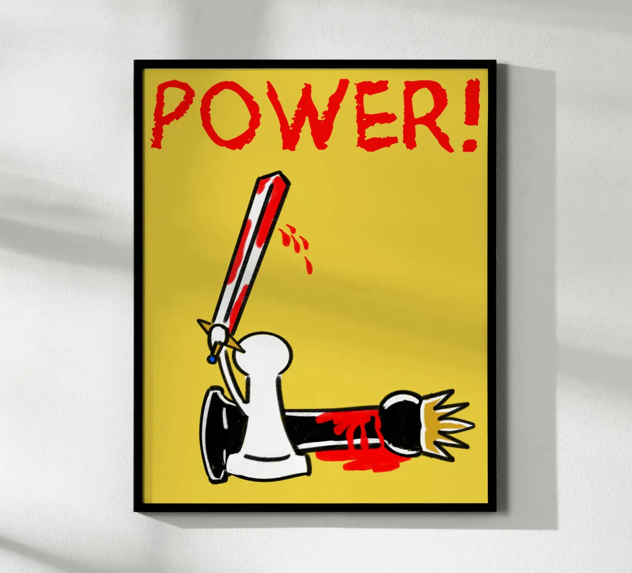Schaken Doder Pion Duistere Humor Sarcastisch Ontwerp poster met kunststof frame van sillyindustries