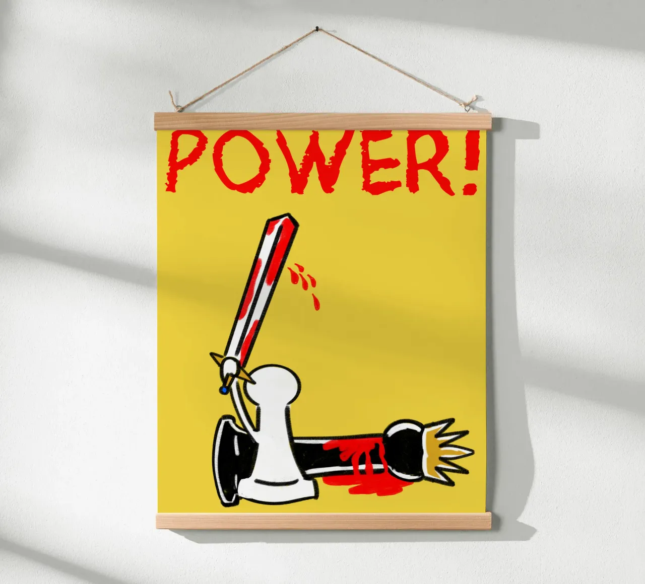 Schaken Doder Pion Duistere Humor Sarcastisch Ontwerp poster met kunststof frame van sillyindustries