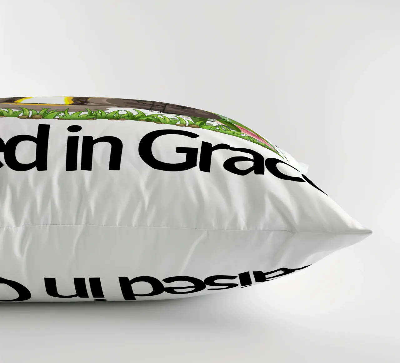 Buried in Sin, Raised in Grace Transformed by New Life decorative cushion by Lionandlamb