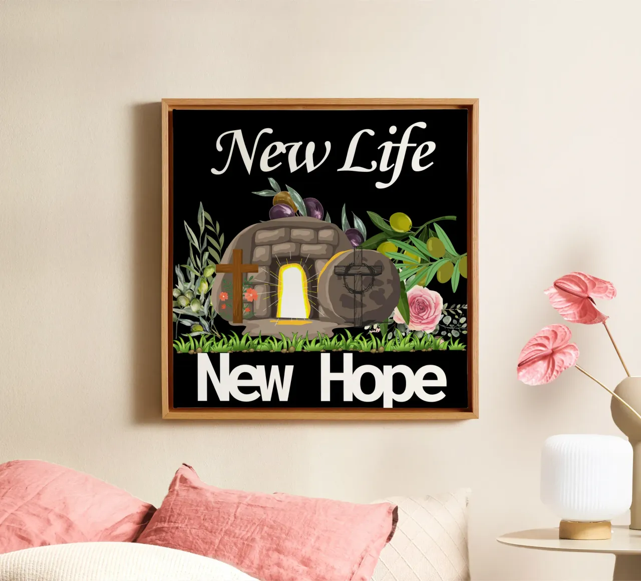 New Life, New Hope Renewed in the Power and Love of Christ canvas by Lionandlamb