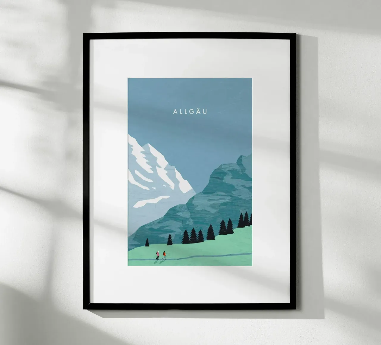 Allgäu poster con telaio in legno da Katinka Reinke