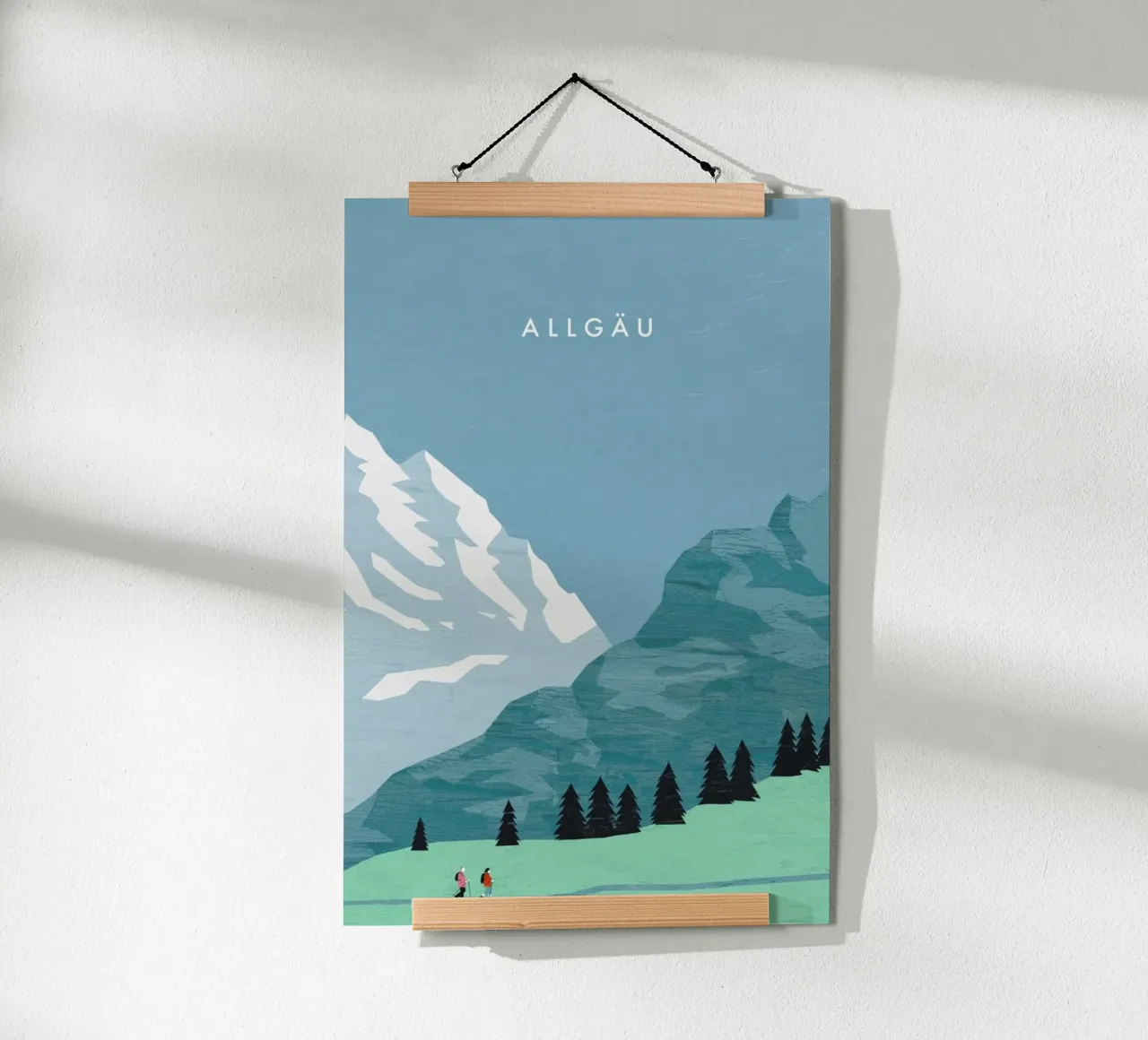 Allgäu poster con telaio in legno da Katinka Reinke