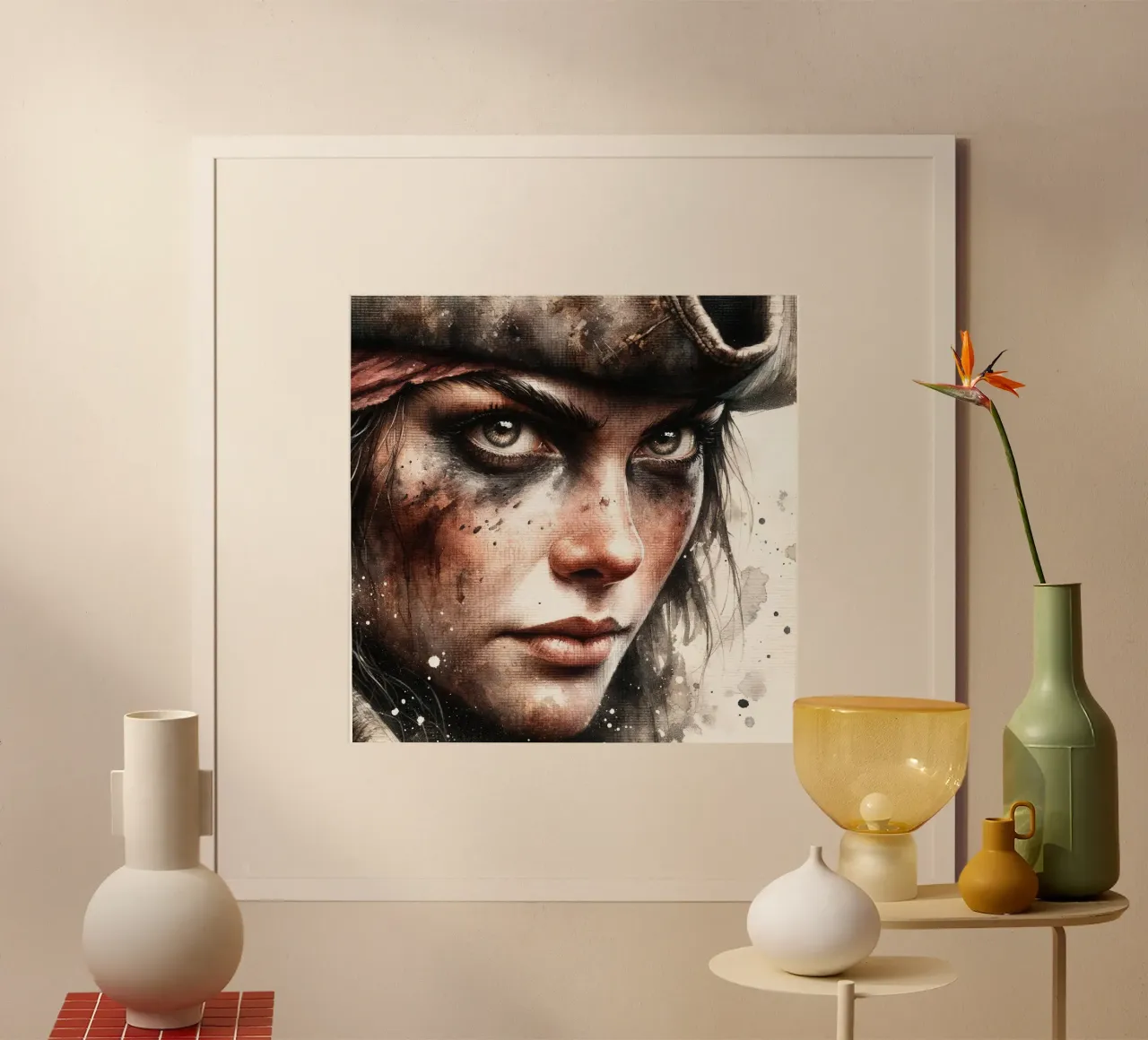 Donna pirata feroce poster da Chromatic Fusion Studio