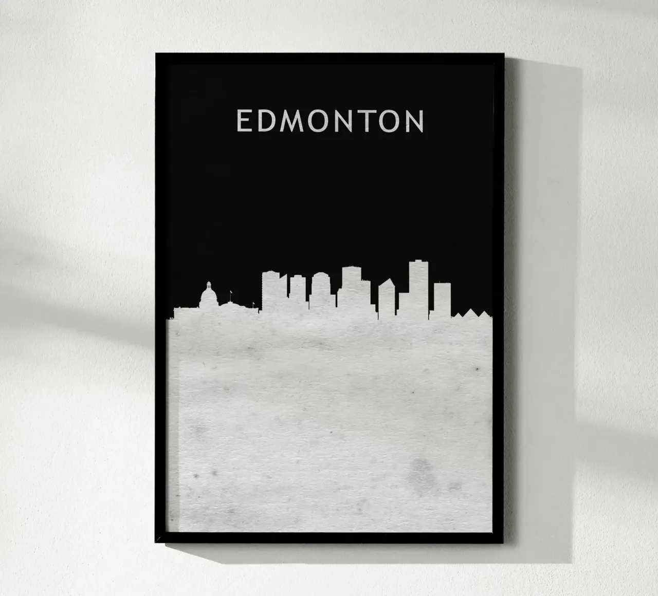 Edmonton Canada poster con telaio in legno da Travelstudio