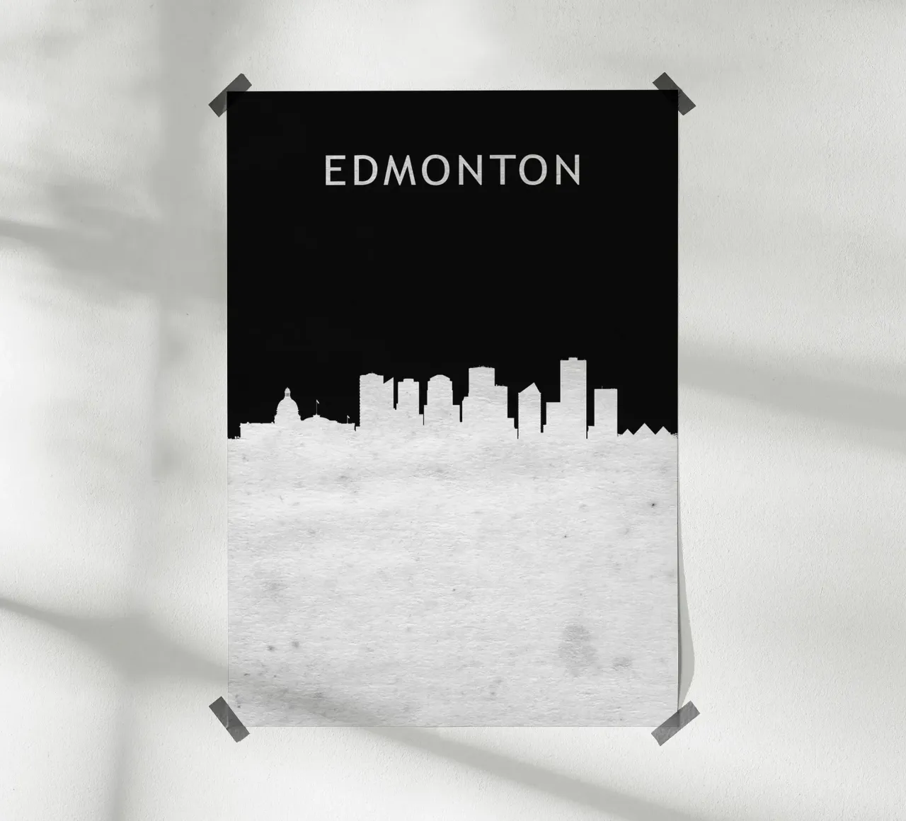 Edmonton Canada poster con telaio in legno da Travelstudio