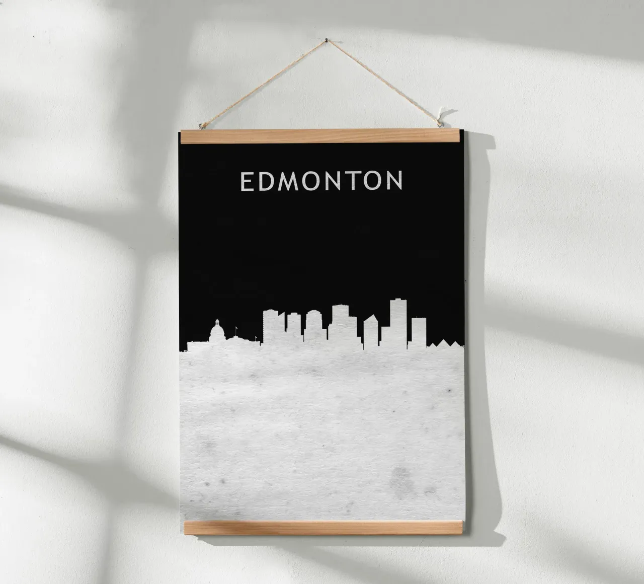 Edmonton Canada poster con telaio in legno da Travelstudio