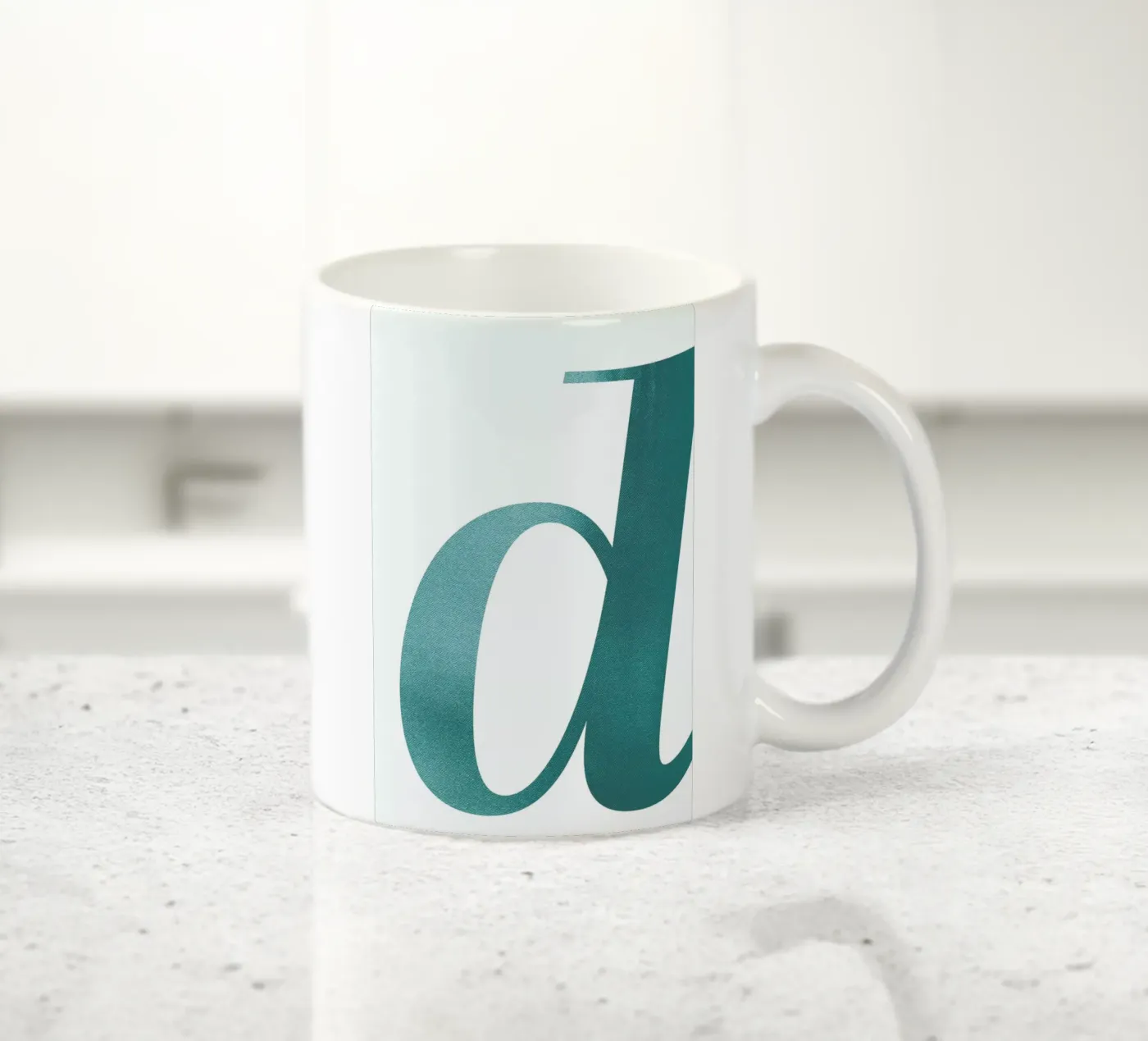 Mint D ceramic mug by petiteCAPS