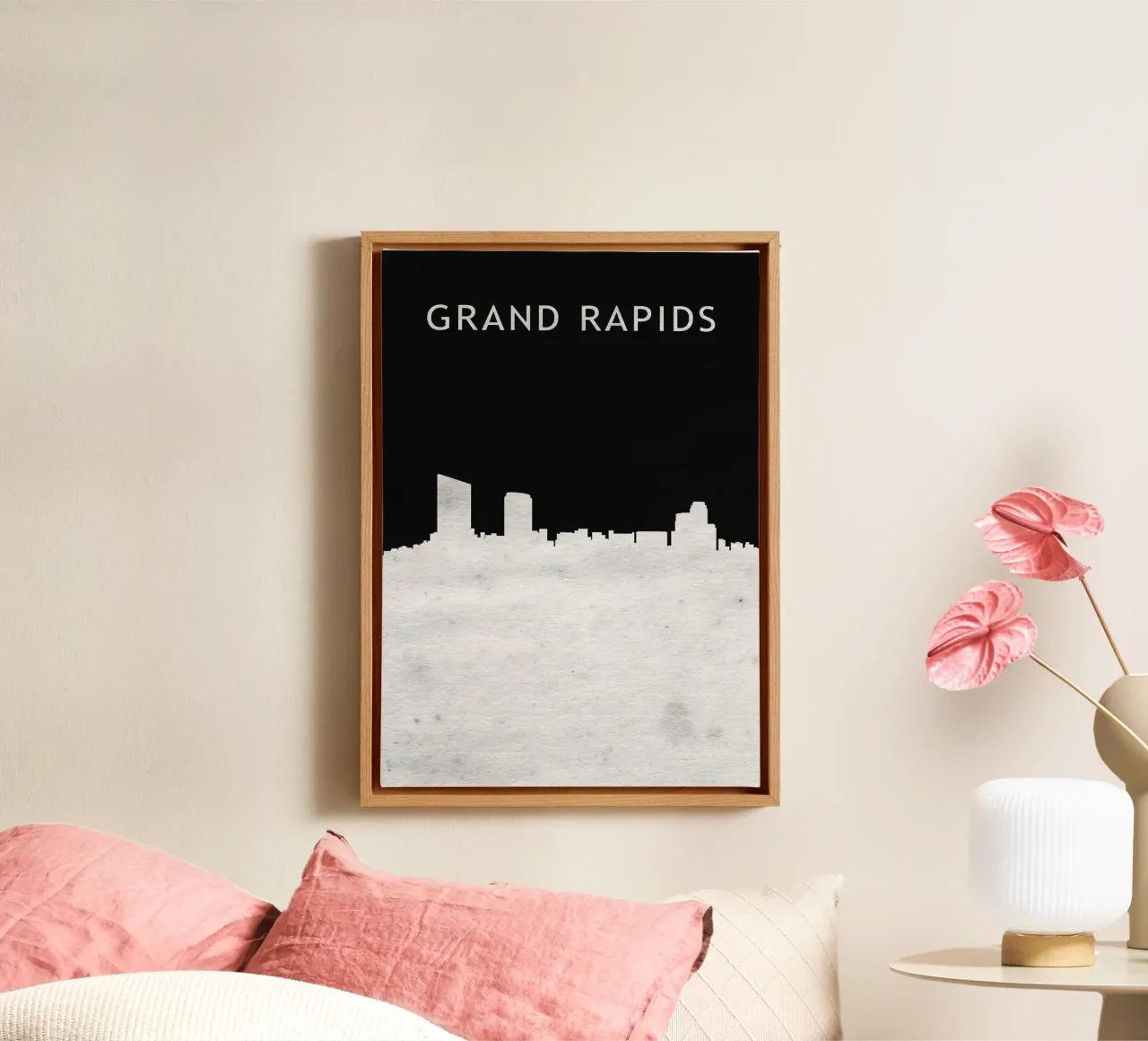 Grand Rapids Michigan tela con Cornice a cassetta da Travelstudio