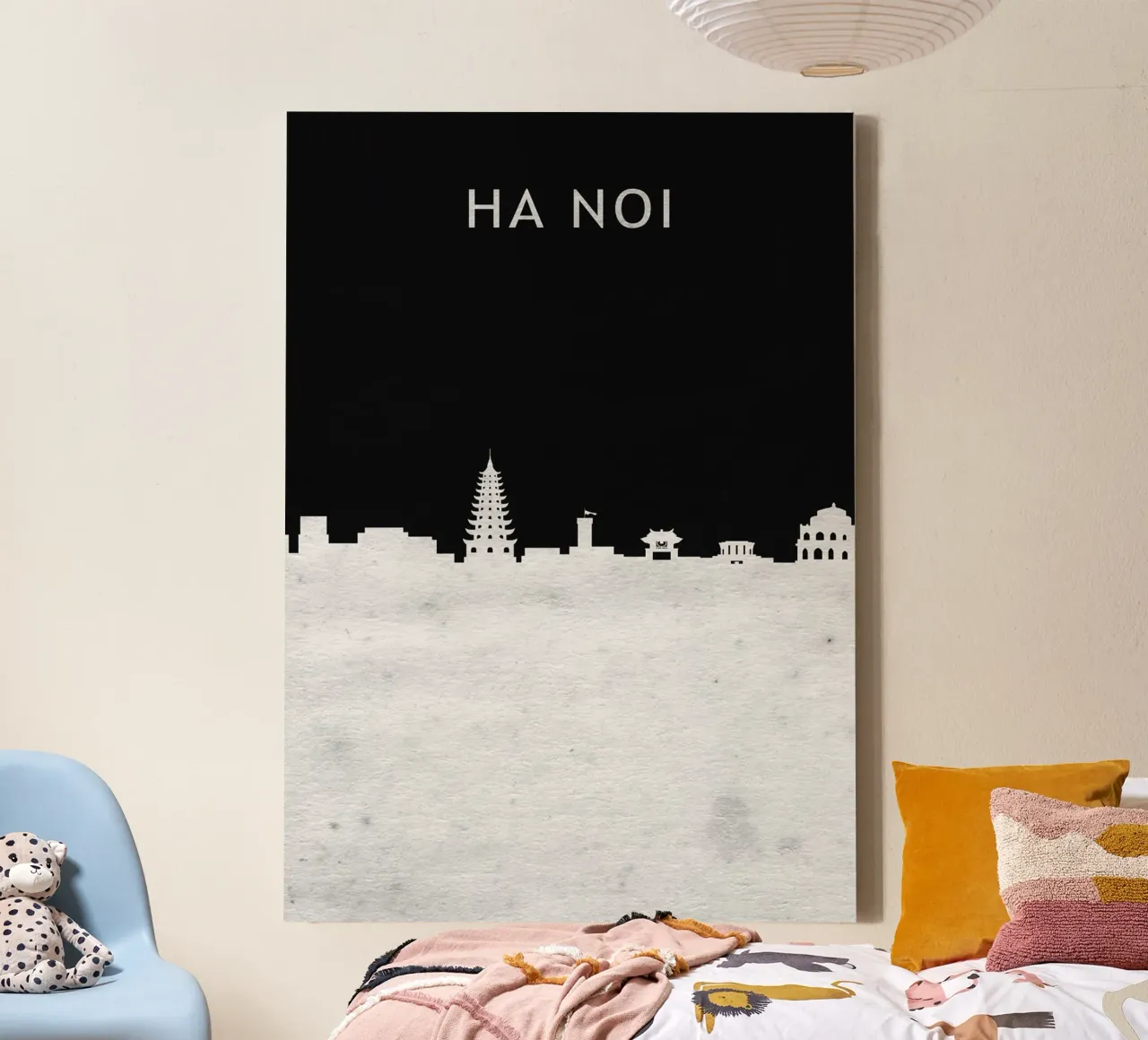 Ha Noi Viet Nam canvas met Baklijst van Travelstudio