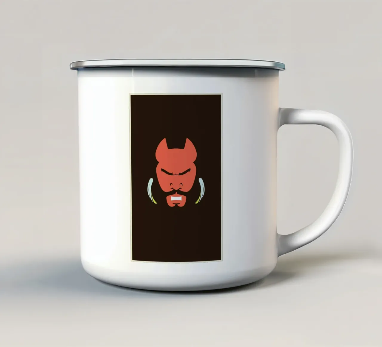 Mr T tazza in smalto da Bruno Morphet
