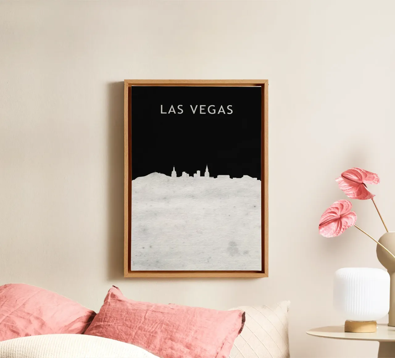 Las Vegas Nevada canvas met Baklijst van Travelstudio