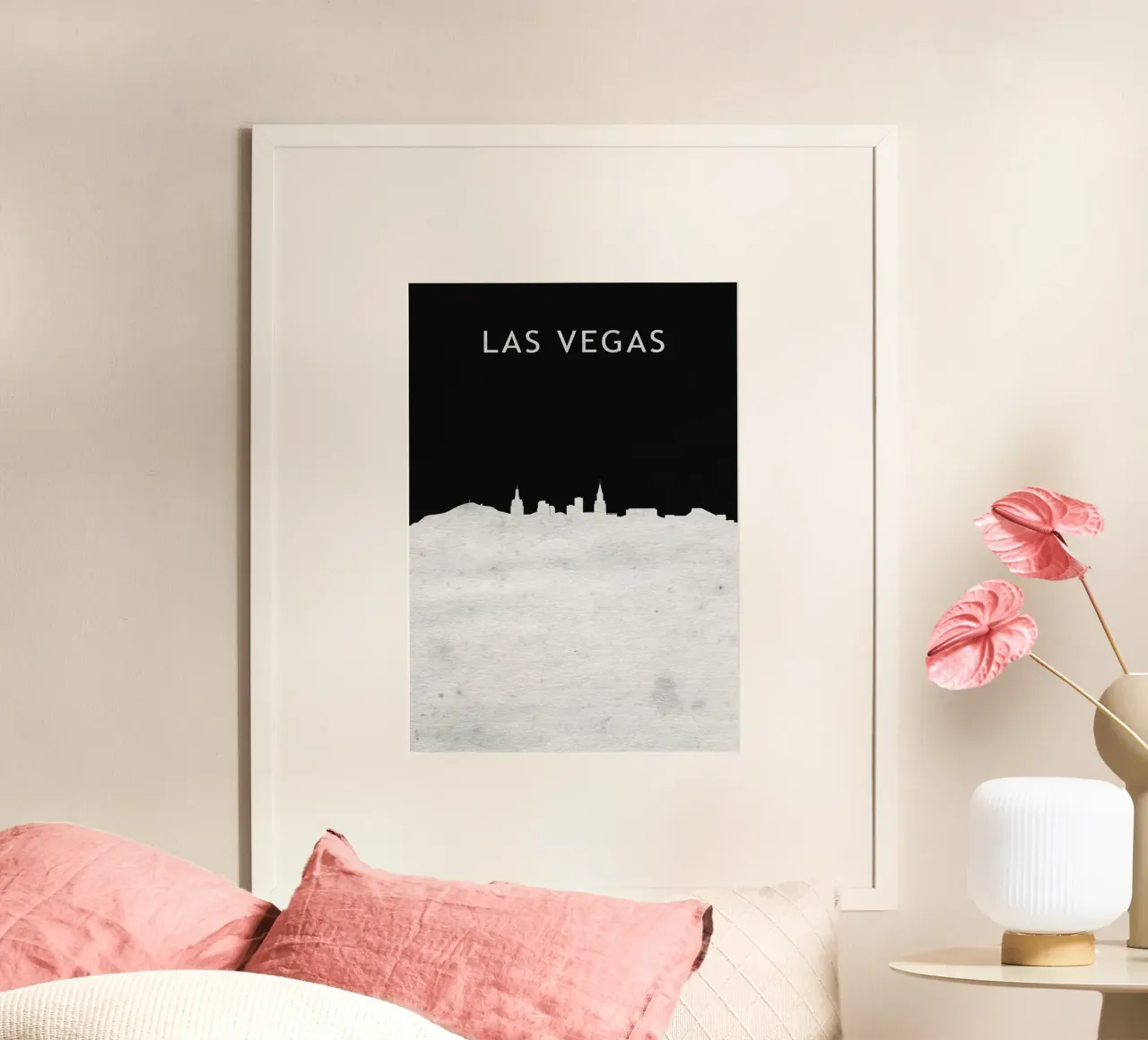 Las Vegas Nevada poster con telaio in plastica da Travelstudio