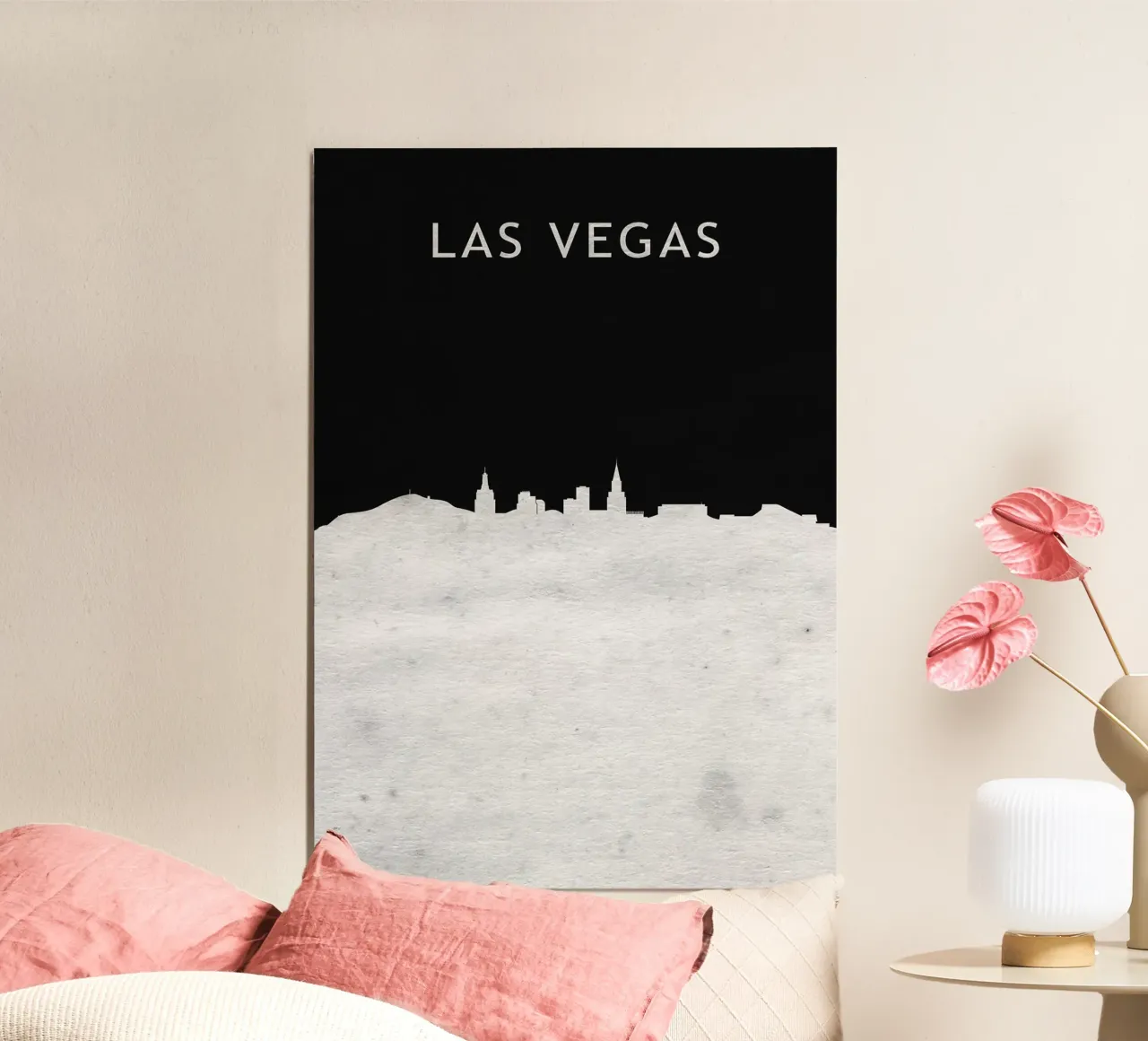 Las Vegas Nevada poster con telaio in plastica da Travelstudio