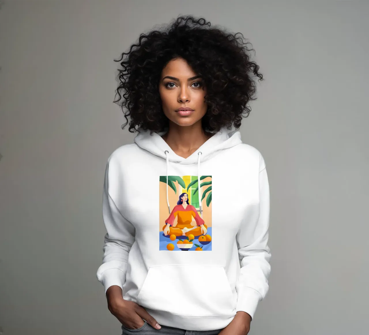 Meditación con naranjas sudadera con capucha de Kamera Obskura