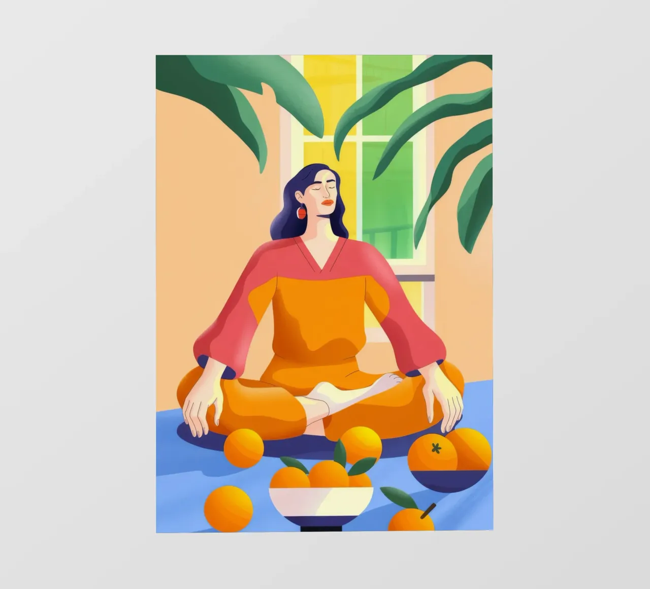 Meditación con naranjas lámina retroiluminada de Kamera Obskura
