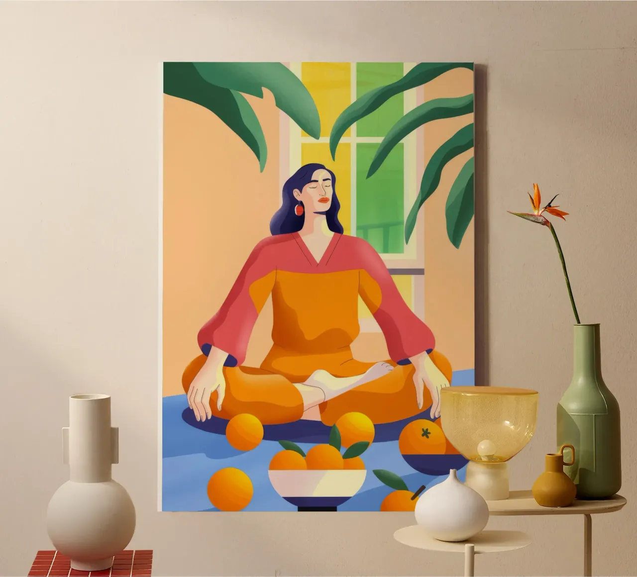 Meditation with Oranges canvas by Kamera Obskura