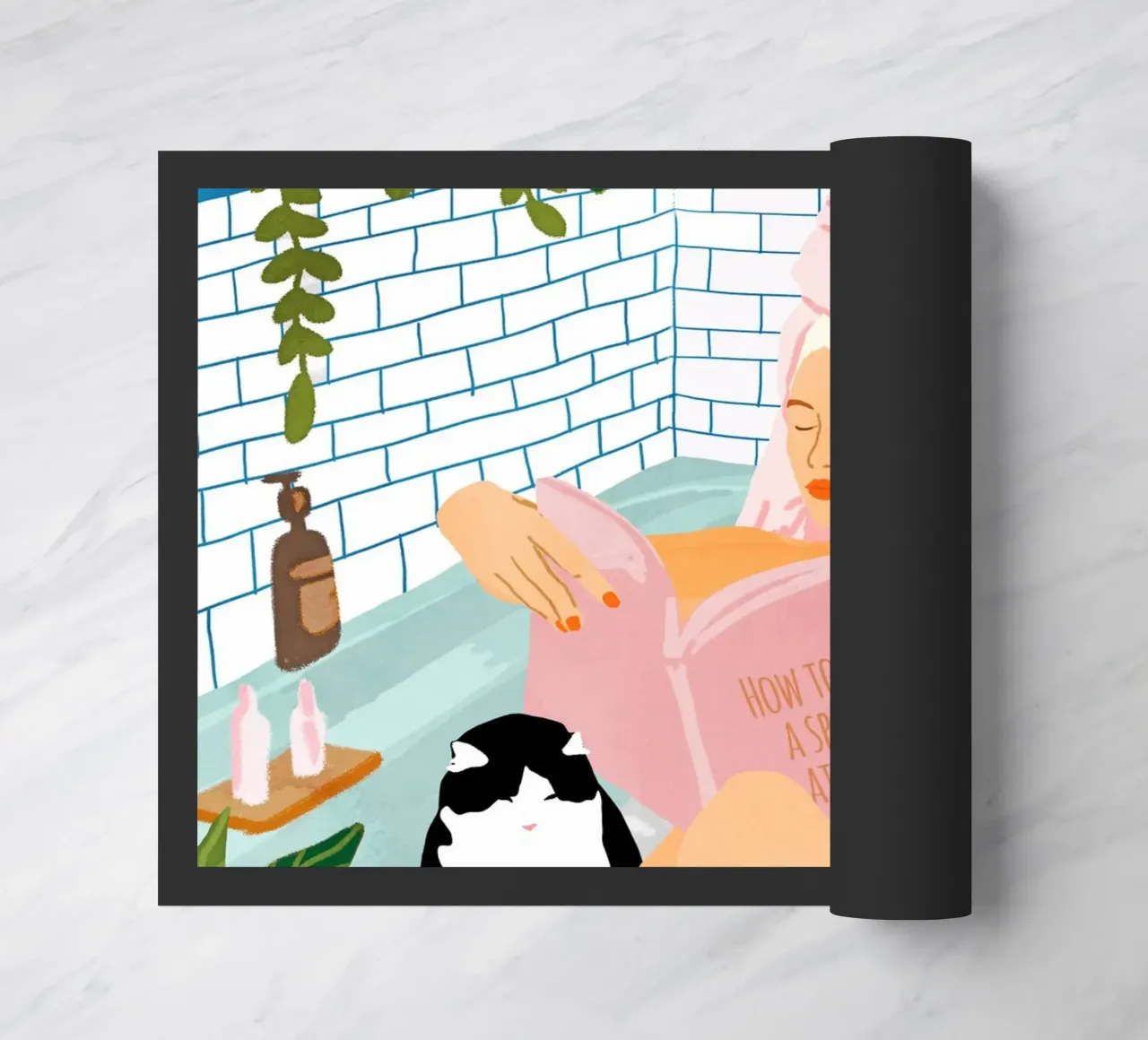 How To Have a Cat Spa Day At Home doormat by 83oranges