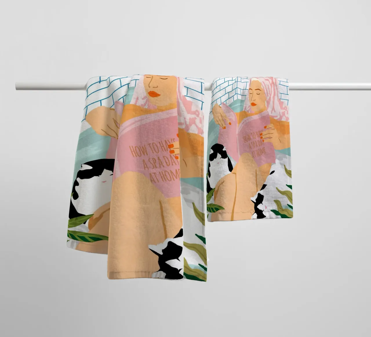 How To Have a Cat Spa Day At Home towel by 83oranges