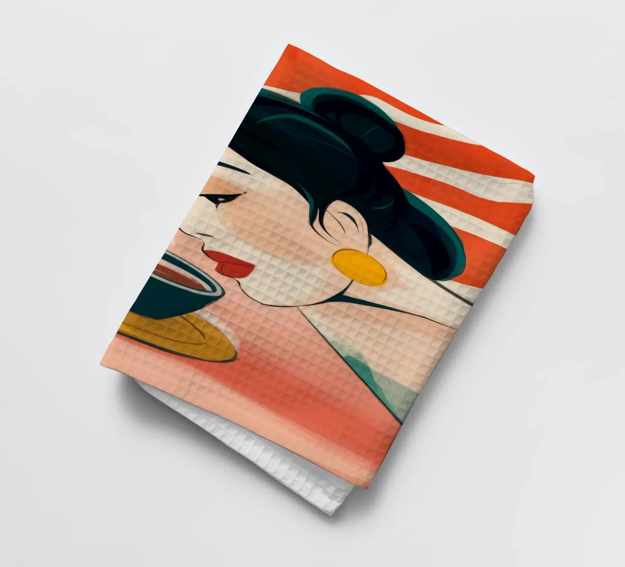 Coffee Break Bun tea towel by Kamera Obskura