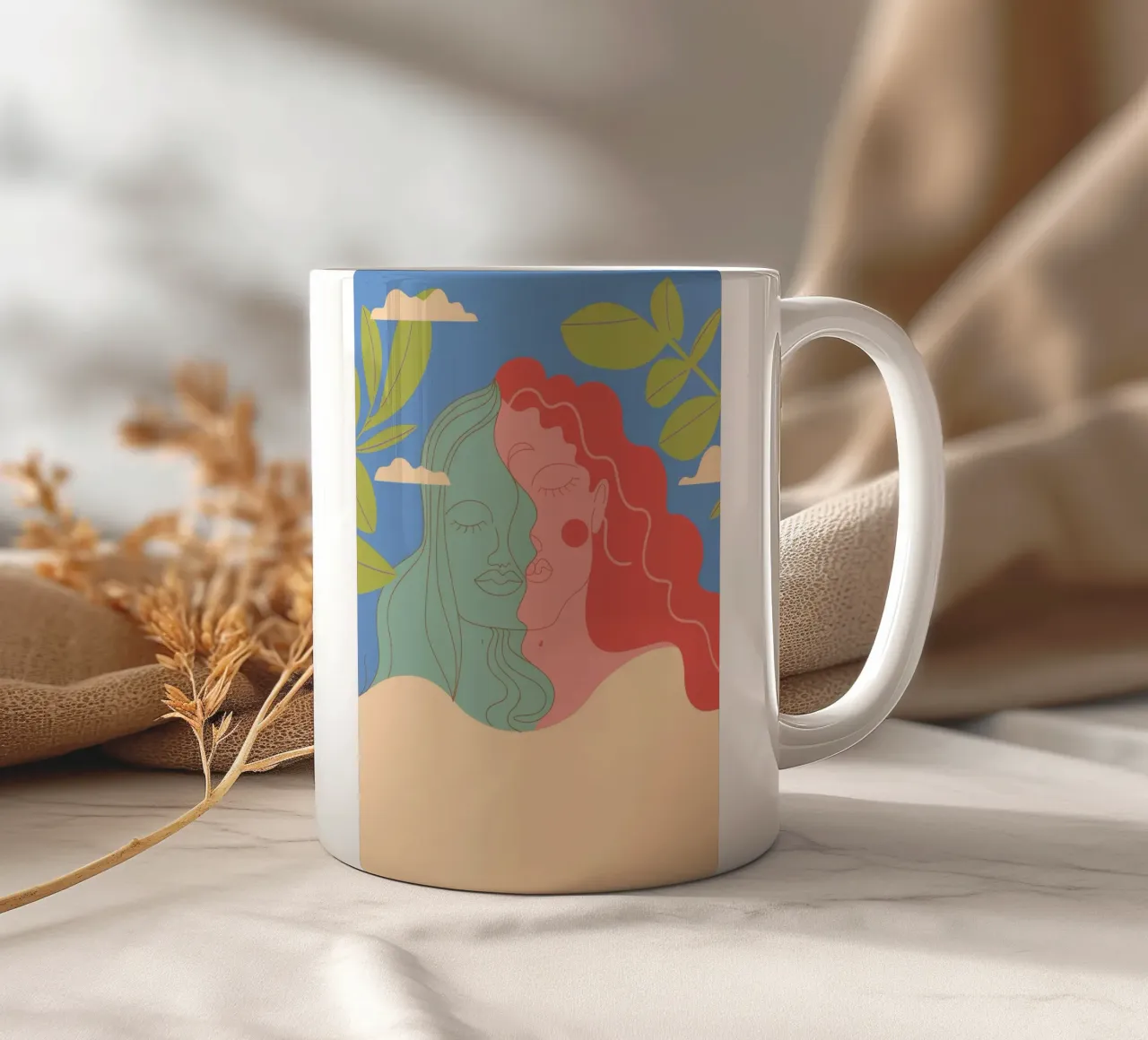 Nuvole di capelli sognanti tazza in ceramica da Kamera Obskura