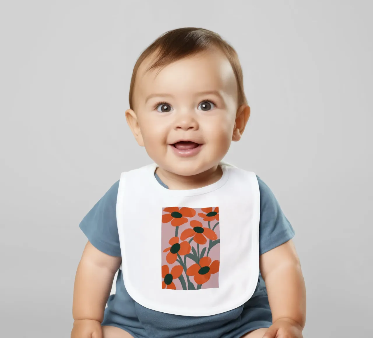 Motivo dei fiori arancioni bavaglino da Kamera Obskura