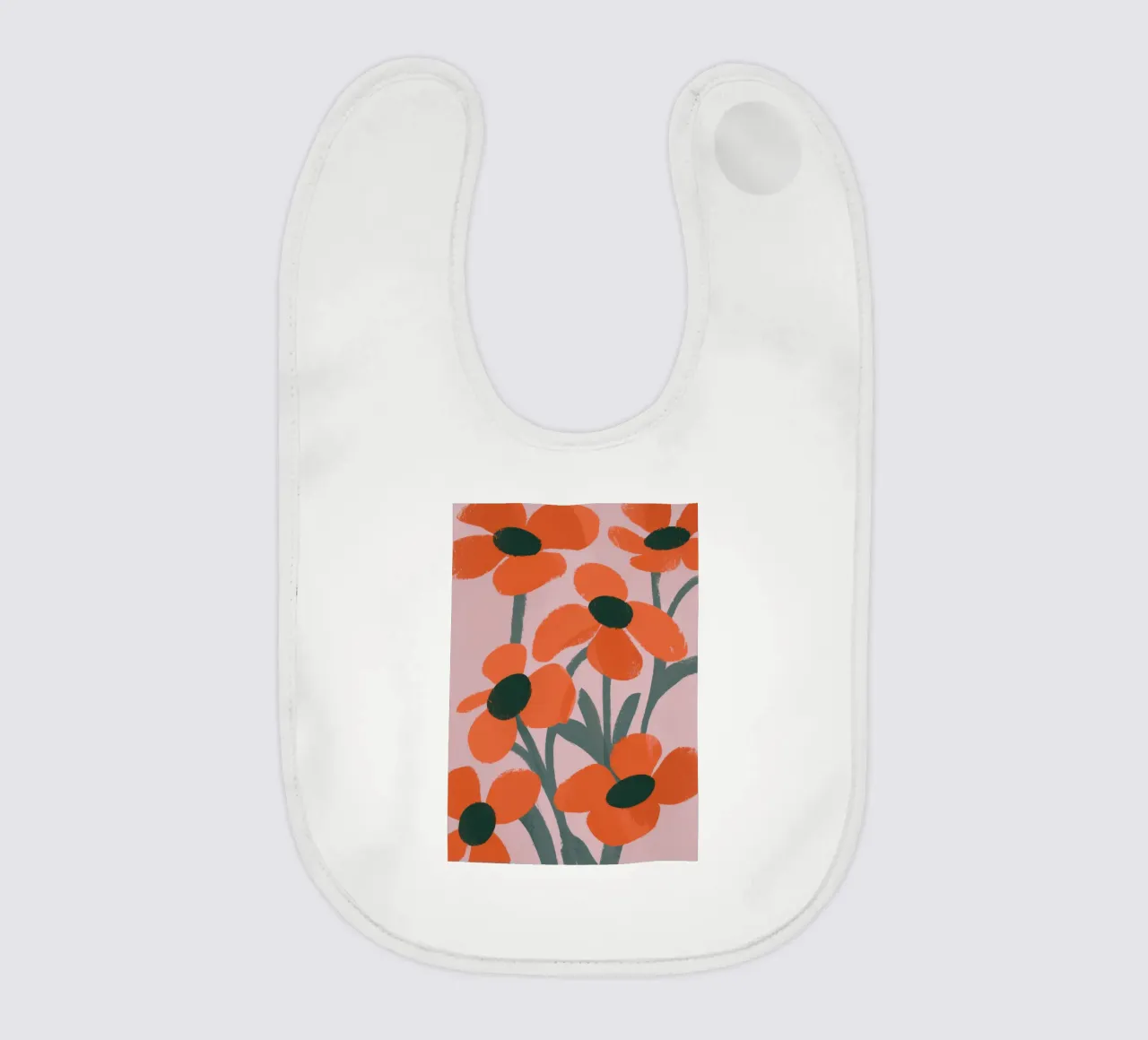 Motivo dei fiori arancioni bavaglino da Kamera Obskura