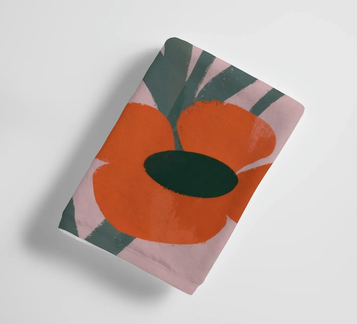 Orange Flowers Pattern towel by Kamera Obskura