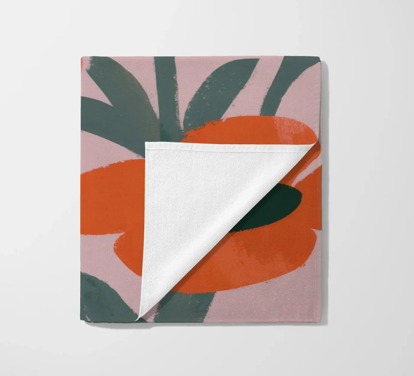 Orange Flowers Pattern beach towel by Kamera Obskura