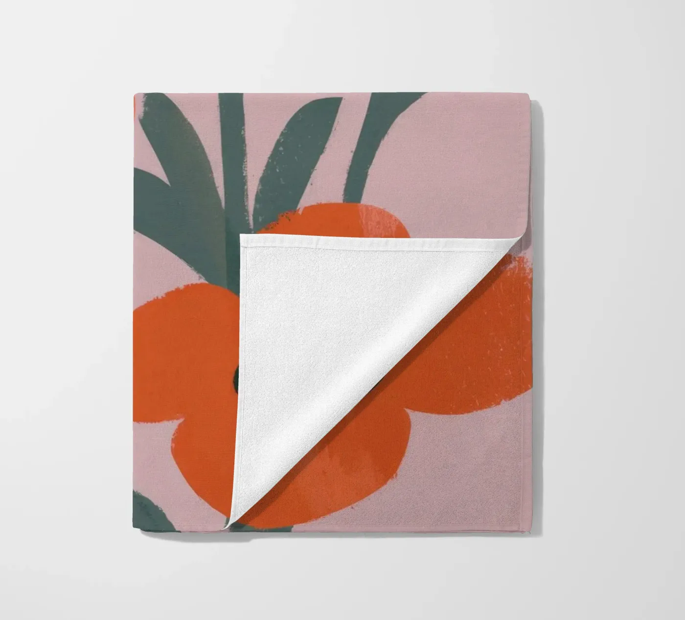Orange Flowers Pattern beach towel by Kamera Obskura