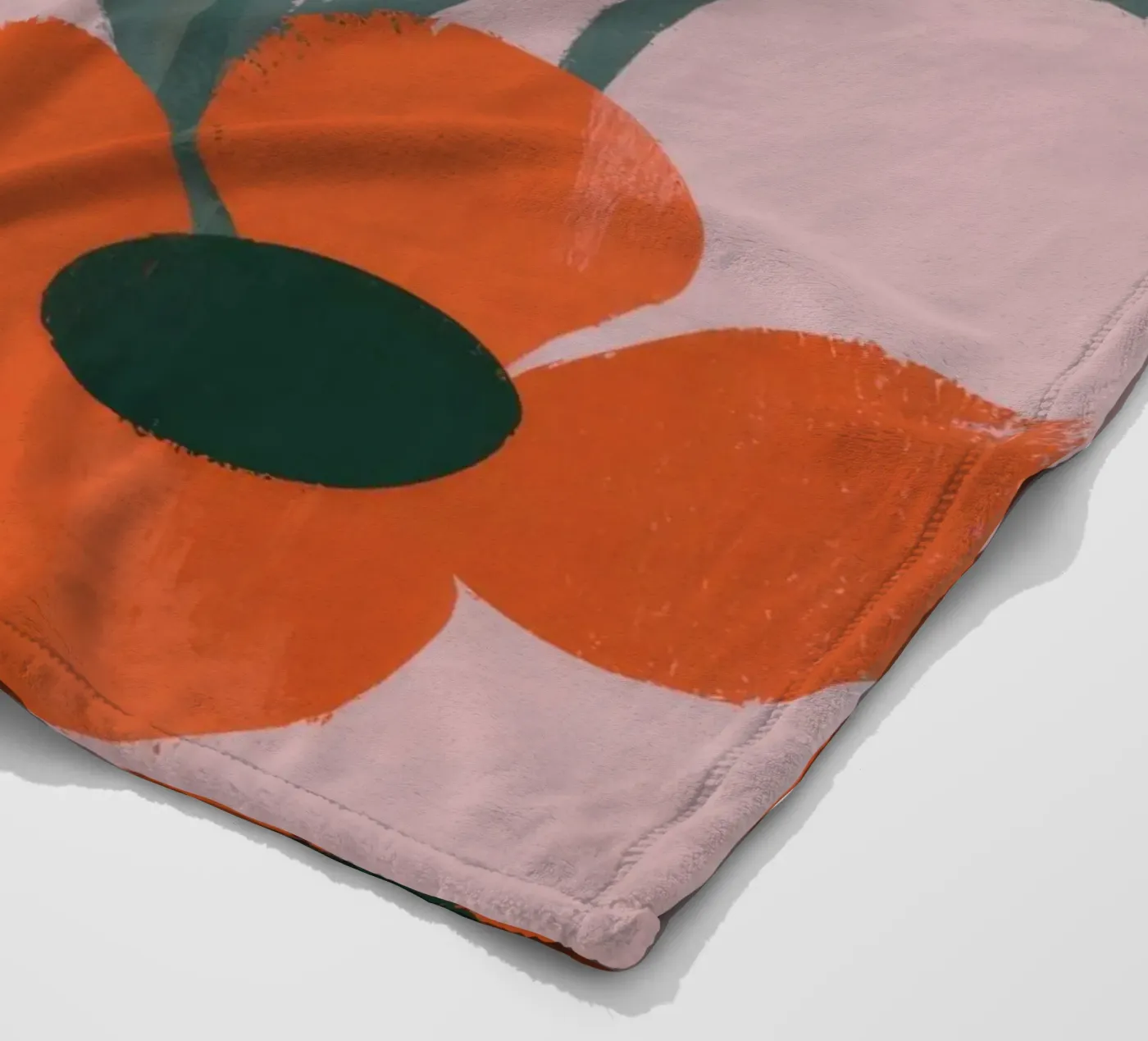 Motivo dei fiori arancioni coperta in pile da Kamera Obskura