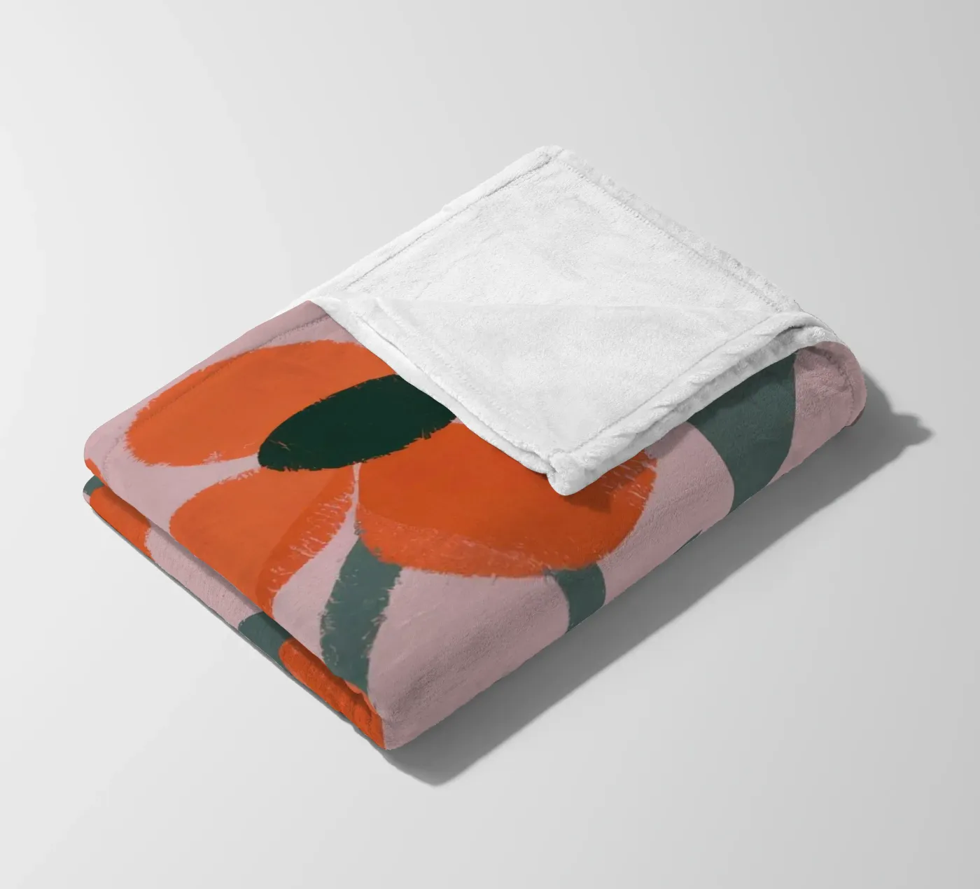 Motivo dei fiori arancioni coperta in pile da Kamera Obskura